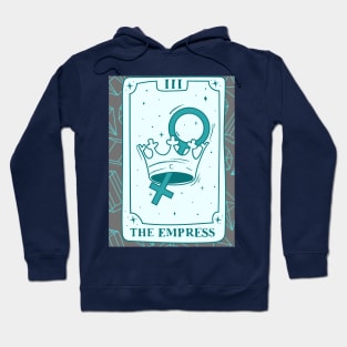 The Empress Tarot Card and Crystals Graphic Hoodie